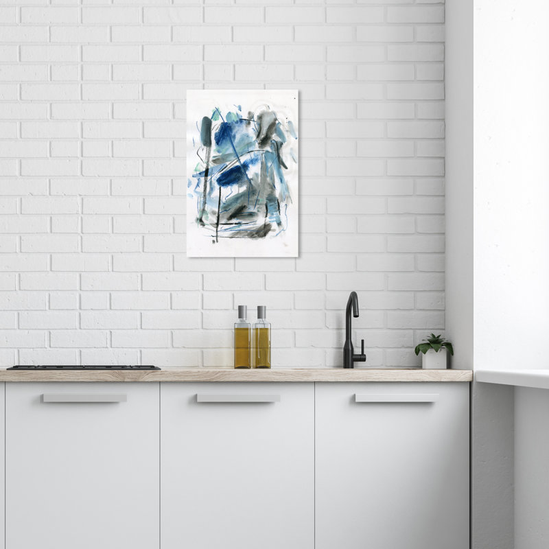 Fikri, feuilles de menthe sur toile, H 24 po x l 16 po x P 0,8 po