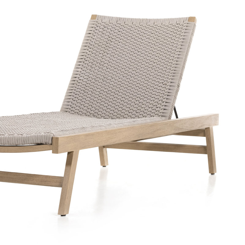 Neecy Outdoor Teak Chaise Lounge
