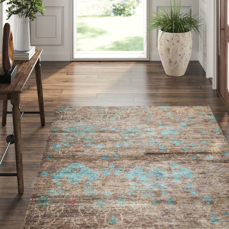 Hand-Knotted High-Quality Brown Area Rug