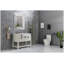 Miroir de salle de bain 40 po x 36 po à DEL avec antibuée, éclairage à 3 couleurs à intensité variable, fixation murale, cadre blanc