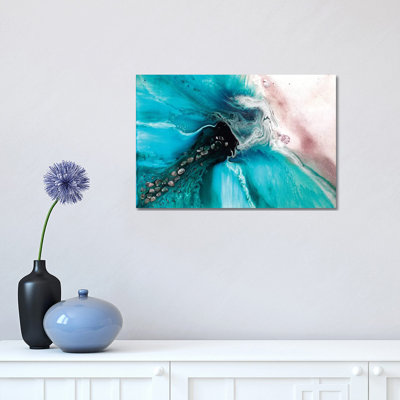 Pink Green Rise Above by Antuanelle - Wrapped Canvas Print