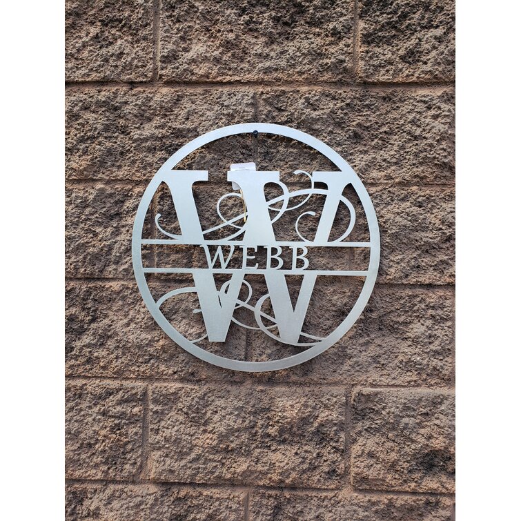 Split Swirl Monogram - Personalized Metal Decor – Modernist Metal