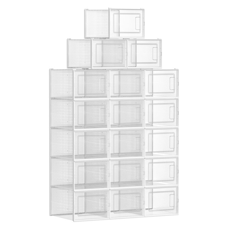 18 Pair Stackable Shoe Storage Box