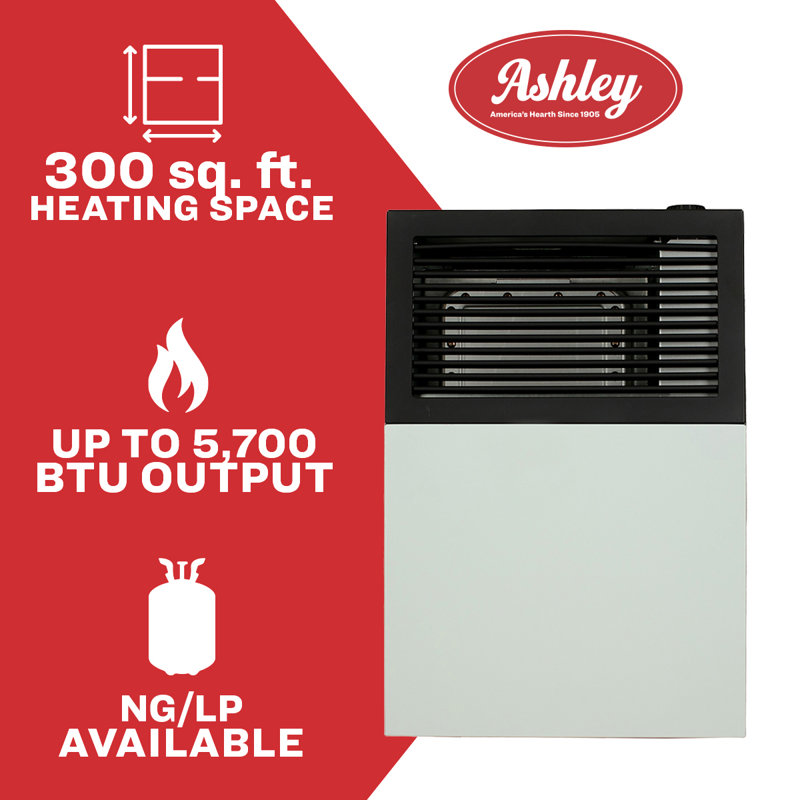 Ashley Direct Vent Natural Gas Wall Heater 8,000 Btu