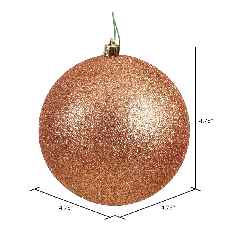 Babiole incassable, H 4,75 po x l 4,75 po x P 4,75 po, Or rose pailleté
