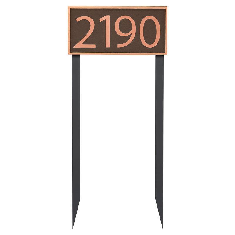 Rectangle Lawn Insert, Copper, Red