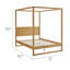 Grand lit plateforme à baldaquin en bois Alva-110689410-110689411