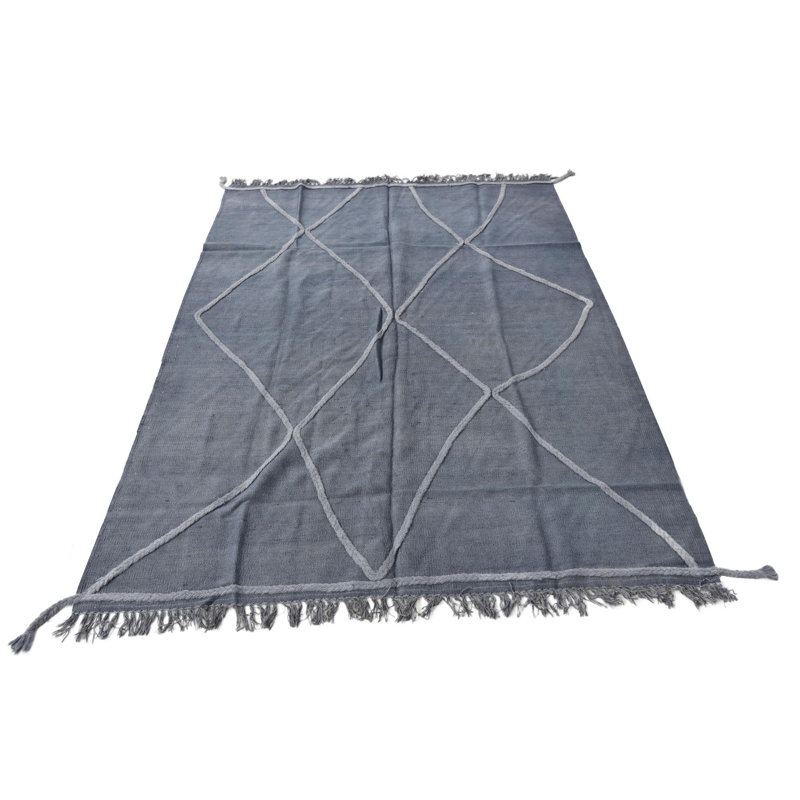 Tapis bleu 4 x 6