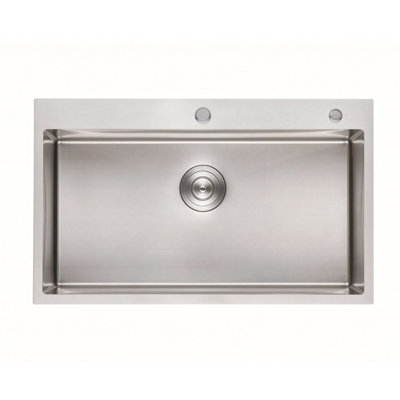 32"L × 19"W Drop-in Single Bowl Stainless Steel Kitchen Sink