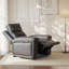 Fauteuil inclinable électrique en cuir avec triple réglage du moteur, charge USB / Type-C et éclairage à DEL 7 couleurs - Siège de cinéma maison-806714358