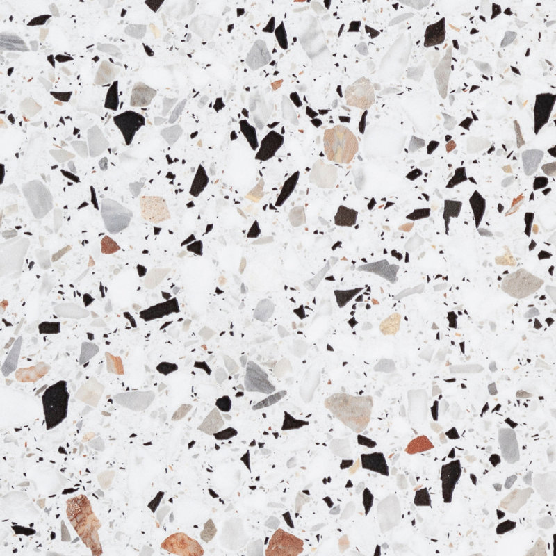 Venice Chips 24" x 24" Porcelain Italian Terrazzo Floor and Wall Tile, San Marco White Mix