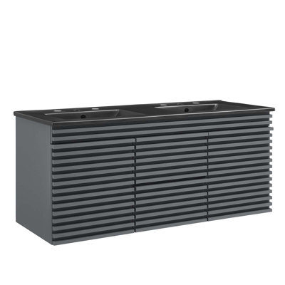 Meuble-lavabo mural 48 po Modway Render