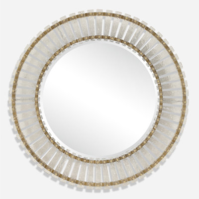 Miroir rond en verre texturé Nalewicki