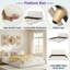 Modern Upholstered Bed With Comfortable Headboard, Embedded Design And Wood Legs-390996303