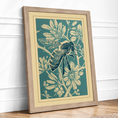 Bee Among Botanicals Botanical - Framed Print