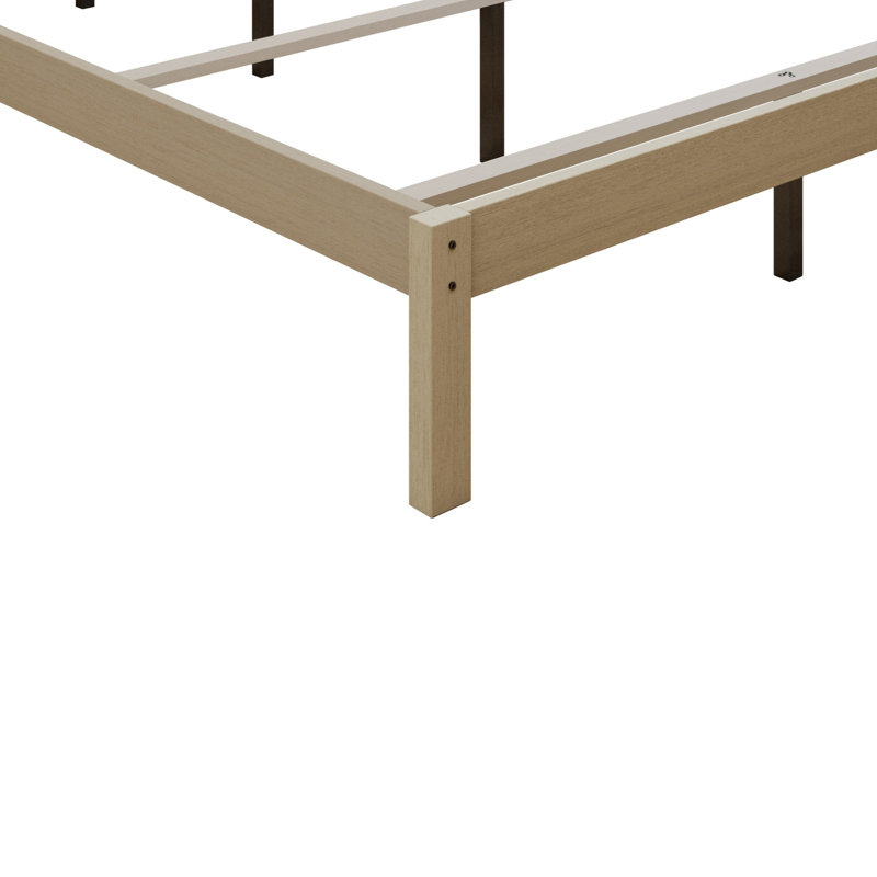 Aaheli Solid Wood Panel Bed, Grey, King