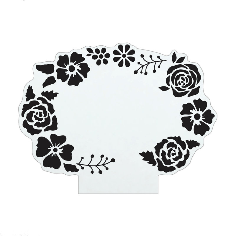 Floral LED Night Light with Custom Name Laser Engraved on Acrylic Design Insert, Yes