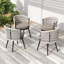 Weather-Resistant Outdoor Dining Chair Set with Metal Frame and Rope Seat-1519716997
