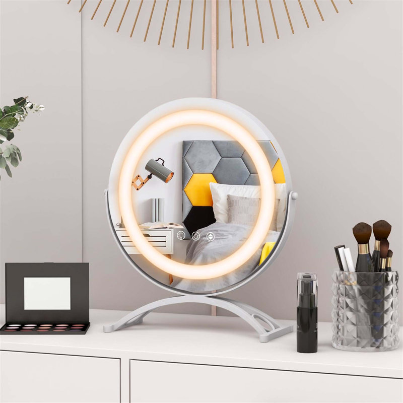 Metal Round Floor Mirror