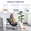 Fauteuil d'appoint moderne, fauteuil de salon confortable avec structure en métal