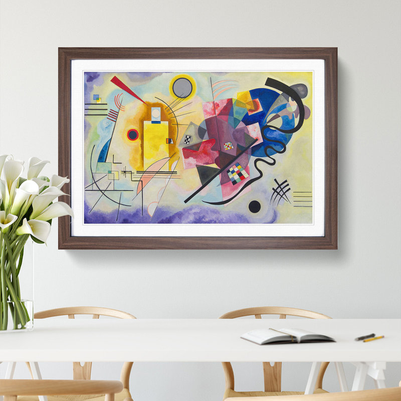 Yellow-Red-Blue by Wassily Kandinsky - Framed Print, Walnut Framed, 36cm H x 48cm W x 2cm D