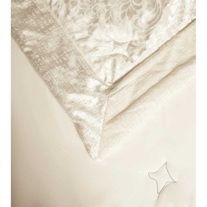 Microfiber Bedspread with Pillow Shams Included, Double Bedspread + 2 Standard Shams, Cream
