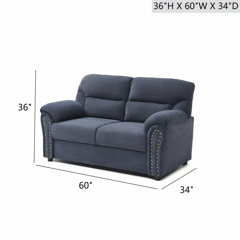 Causeuse rembourrée pour causeuse, Bleu
