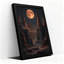 Art mural sur toile noir encadré pour le salon, la chambre à coucher, le bureau ou le vestibule - décoration murale décorative avec canyon au clair de lune-130488567-130488570
