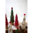  Set of Nine Turned Wood Painted Christmas Trees – Rustic Holiday Decor