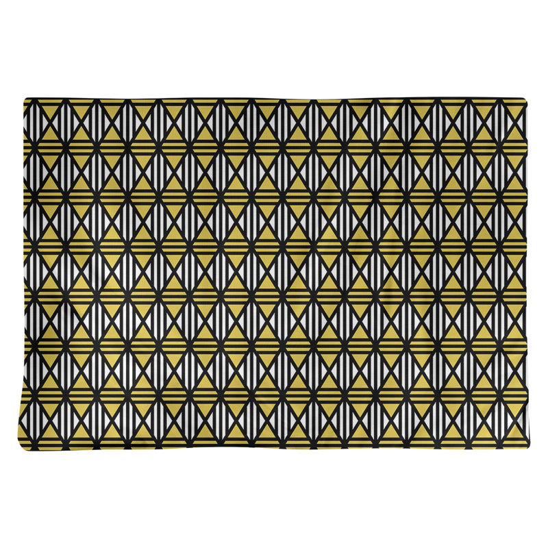 Napperon de 18 po à motif de losanges doublé classique, Jaune