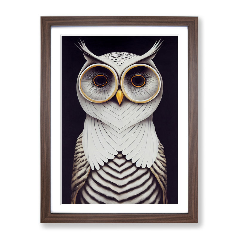 A Superb Owl - Framed Print, 34cm H x 25cm W, Brown