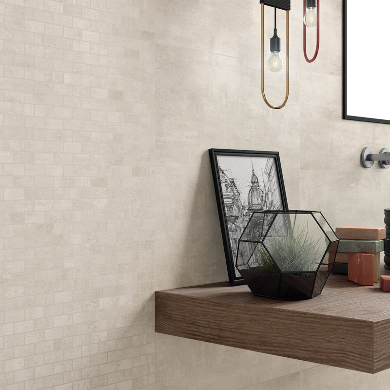 12" x 24" Porcelain Field Tile, Light Beige