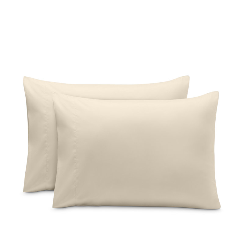 Microfiber Pillowcase Set Envelope Closure, Sand, Standard Pillow Case