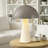 Fistes 17.8" Modern Scandinavian Ceramic Mushroom Table Lamp Soft Ambient Light for Bedroom and Living Room-131658513
