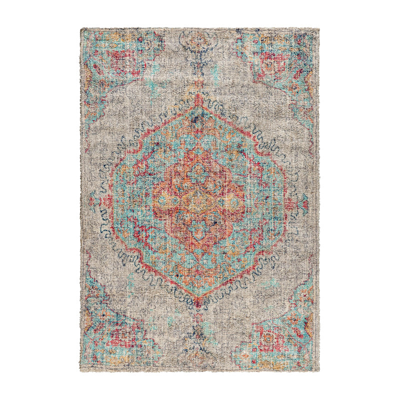 Tapis d'intérieur en polyester Gerrika, Rectangle 5 pi x 7 pi