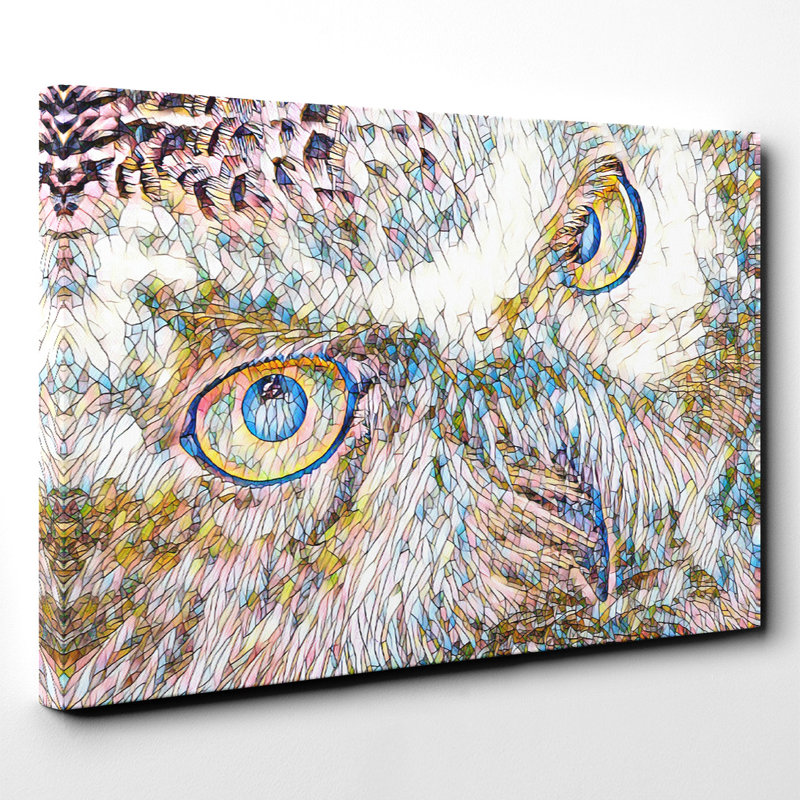 Snowy Owl Eyes - Wrapped Canvas, 35cm H x 50cm W