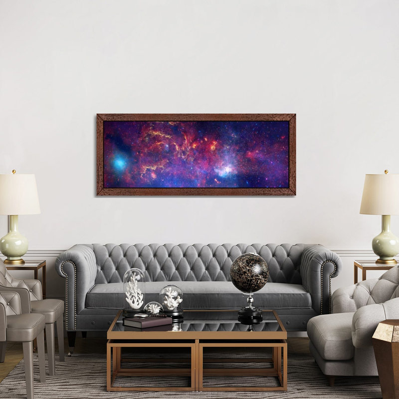 Center Of The Milky Way Galaxy (Chandra/Hubble/Spitzer) - Floater Frame Panoramic Print on Canvas, 152.4 cm H x 50.8 cm W