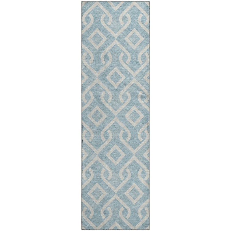 Tapis de qualité supérieure lavable à la machine Cerrito Sky, Tapis de couloir 2 pi 3 po x 7 pi 6 po