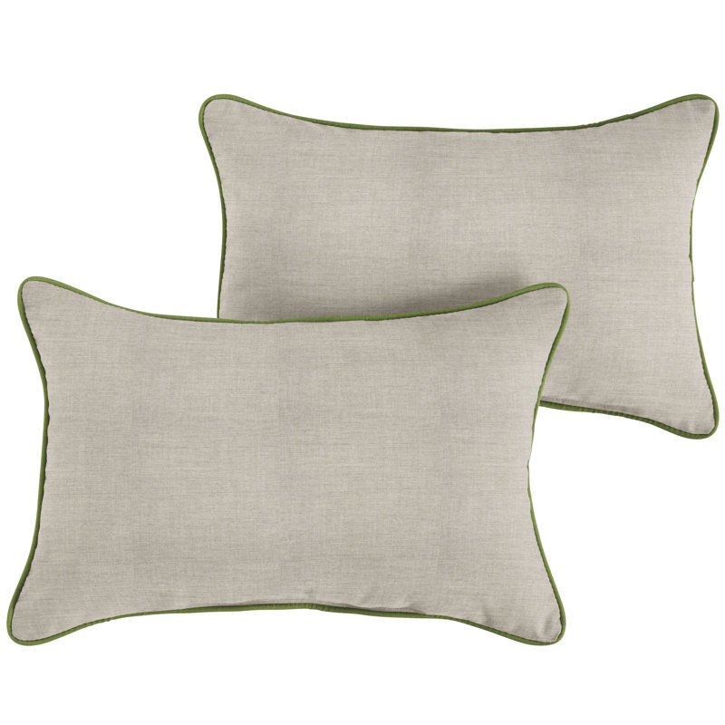 Coussin Sunbrella, Vert, 16 po x 26 po