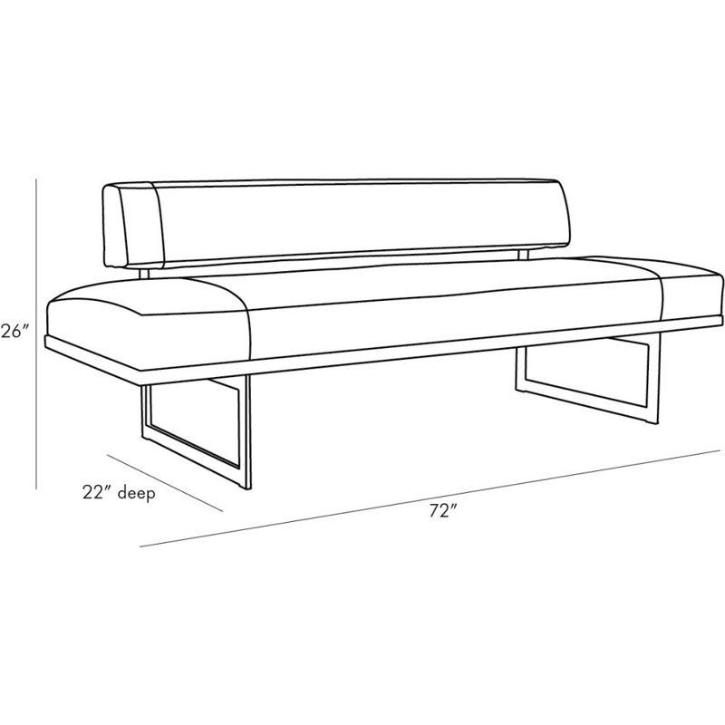 Tuck Leather Bench by Ray Booth