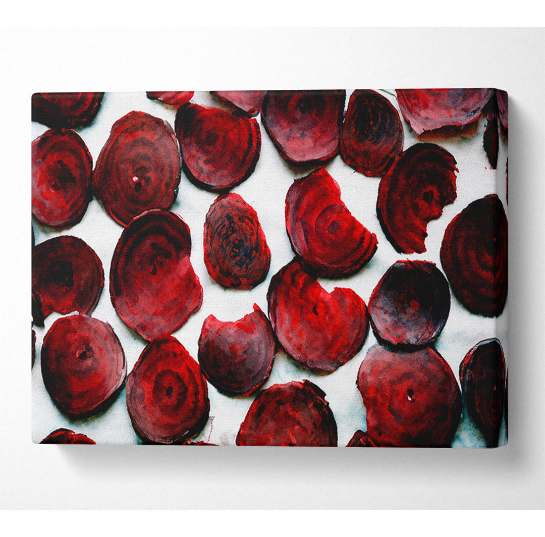 Rote-Bete-Scheiben - Kunstdrucke auf Leinwand - Wrapped Canvas