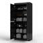 Armoire de rangement 100% bois massif 32 "avec portes Shaker et tablettes réglables-1446063866