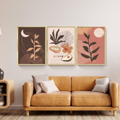 Ensemble de 3 reproductions de photos sur toiles