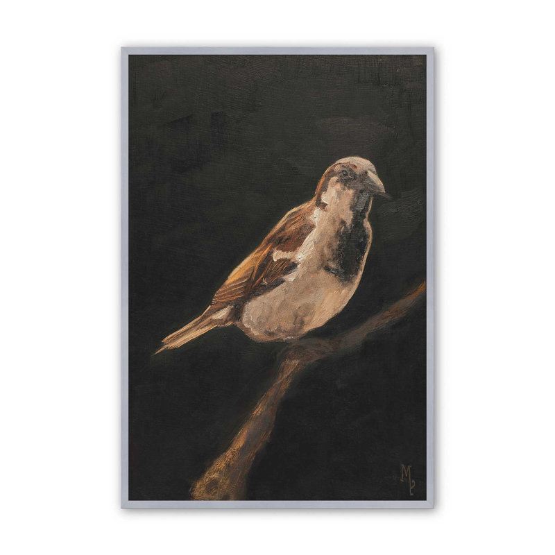 «Bird Études I» par Marian Parsons, reproduction d'art, H 36 po x l 24 po, Impression sur cadre ouvert sans papier mat