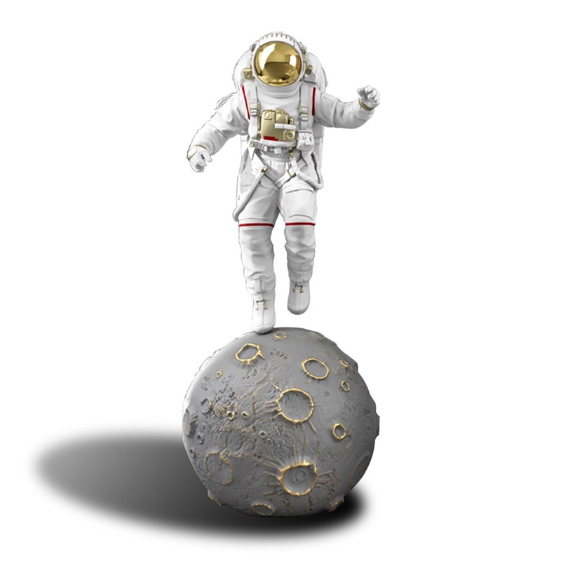 Creative Astronaut Spacewalk Fibreglass Decorative Item, 78.74" H x 37.4" W x 37.4" D