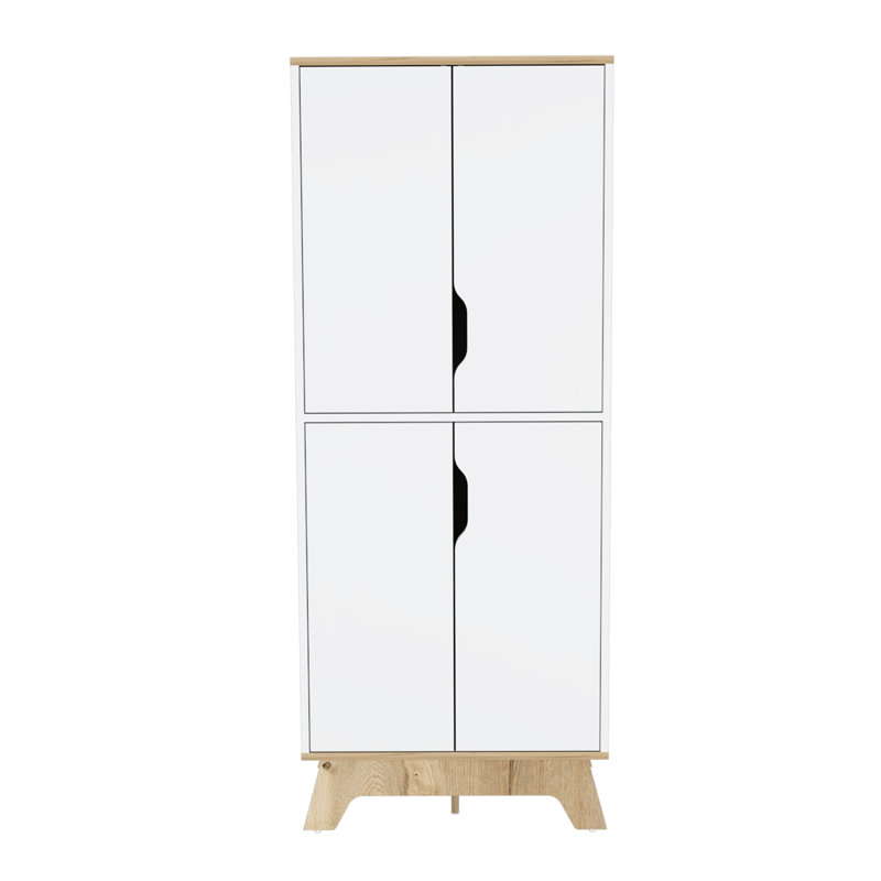 Garde-manger double Zurich, armoire à deux portes, quatre tablettes