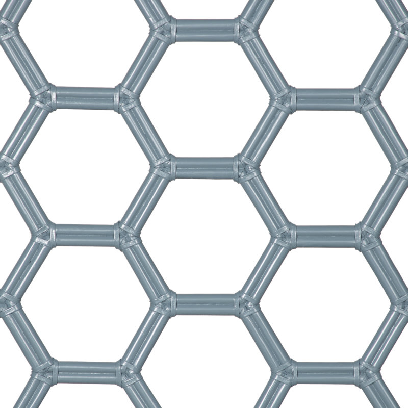 Tête de lit à structure ouverte en osier / rotin Honeycomb, Très grand, Bleu régate