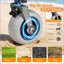 Chariot pliable multifonctionnel avec chariot pivotant et poussoir avec poignée rotative et auvent, pneus de plage pour le camping et la plage, capacité de charge de 480 lb, grande capacité de 300 L pour le transport, l'épicerie, l'utilisation à l'extérieur