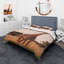 «African Giraffe In The Wild I» - Ensemble de housse de couette Farmhouse - Microfibre de polyester-66392291