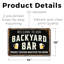 Enseigne en plastique 10 po x 14 po Backyard Bar-119525301
